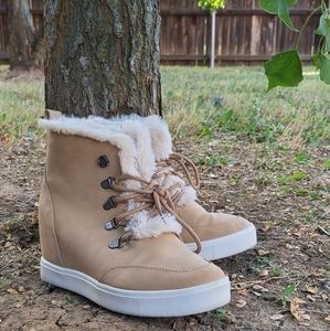 Faux Fur Sneaker Boots